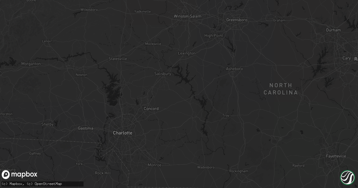 Hail map in Gold Hill, NC on August 6, 2026