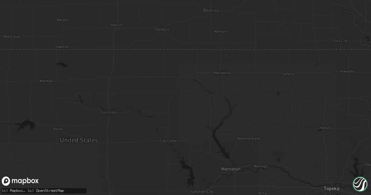 Hail map in Greenleaf, KS on August 6, 2026
