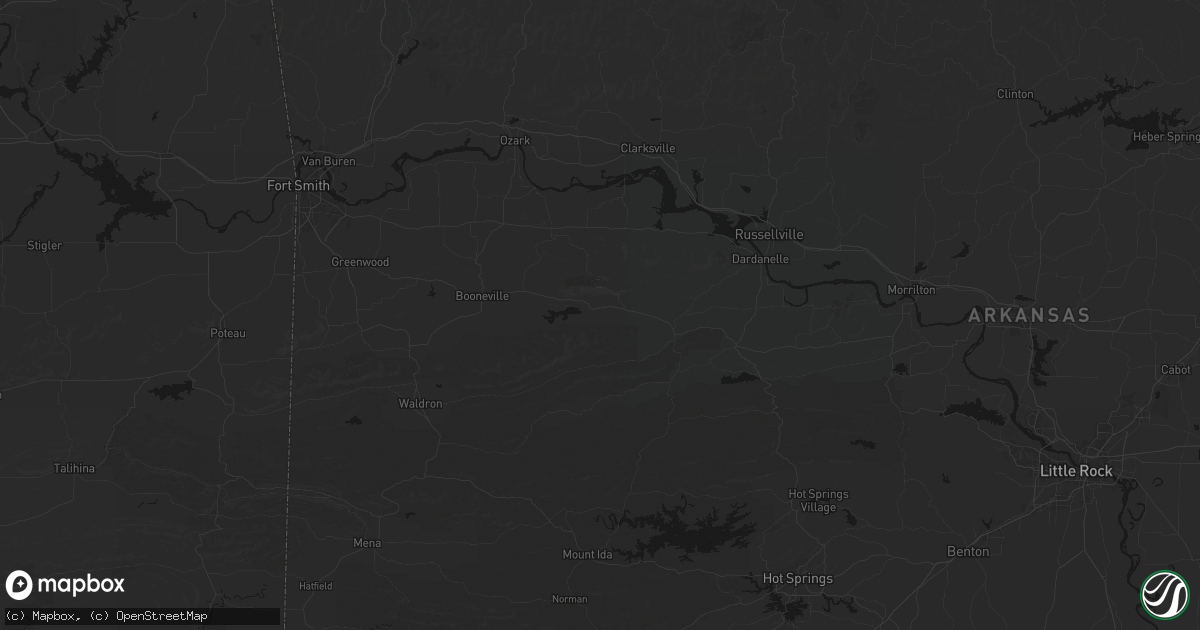 Hail map in Havana, AR on August 6, 2026