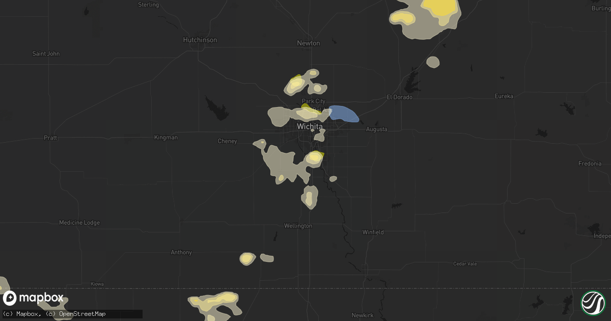 Hail map in Haysville, KS on August 6, 2026