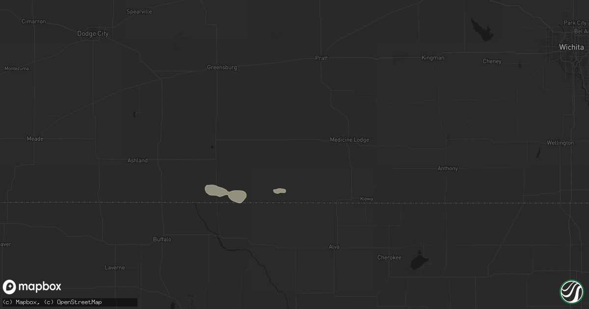 Hail map in Lake City, KS on August 6, 2026
