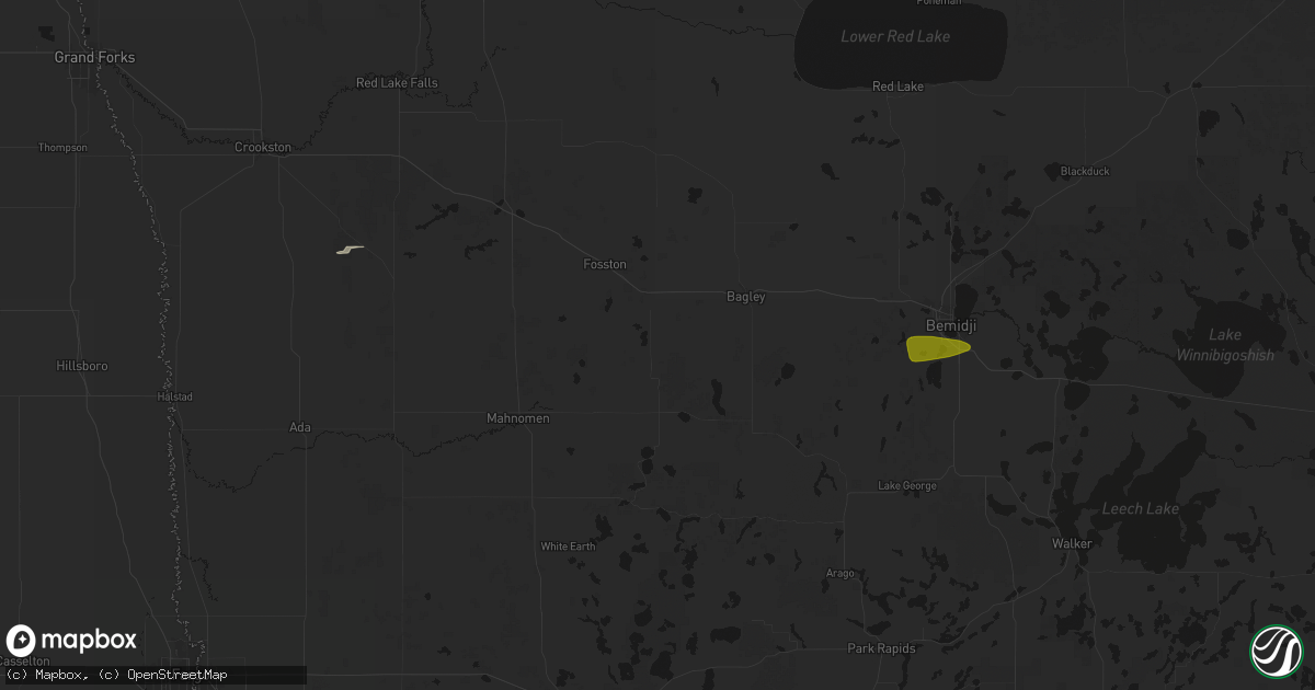 Hail map in Lengby, MN on August 6, 2026