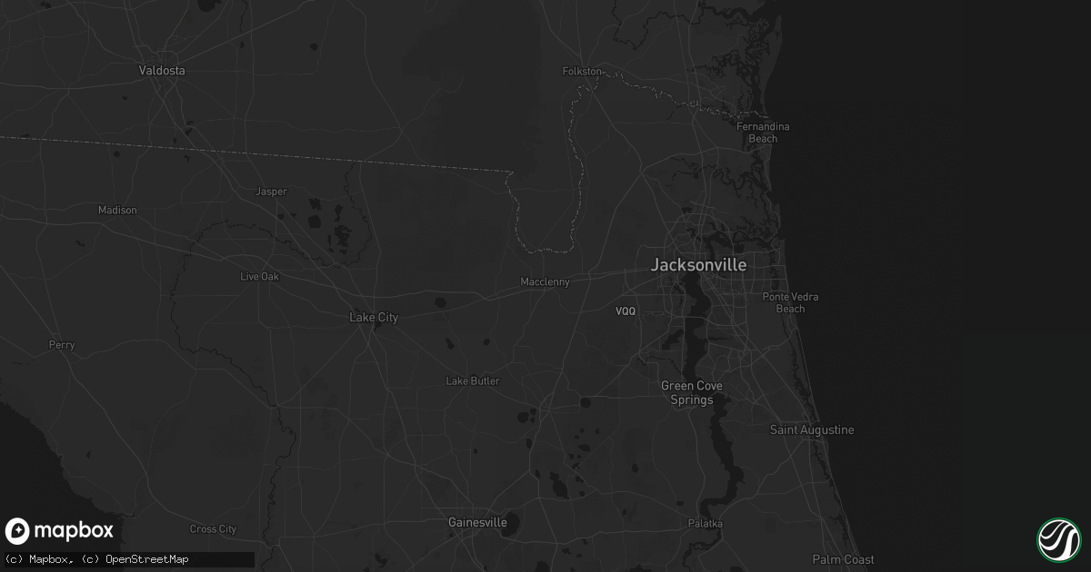 Hail map in Macclenny, FL on August 6, 2026