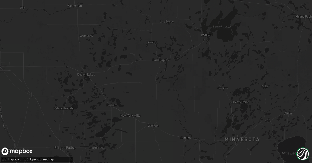 Hail map in Menahga, MN on August 6, 2026