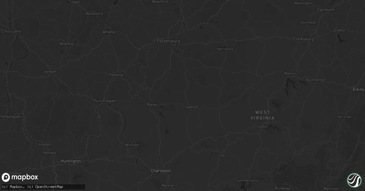 Hail map in Reedy, WV on August 6, 2026