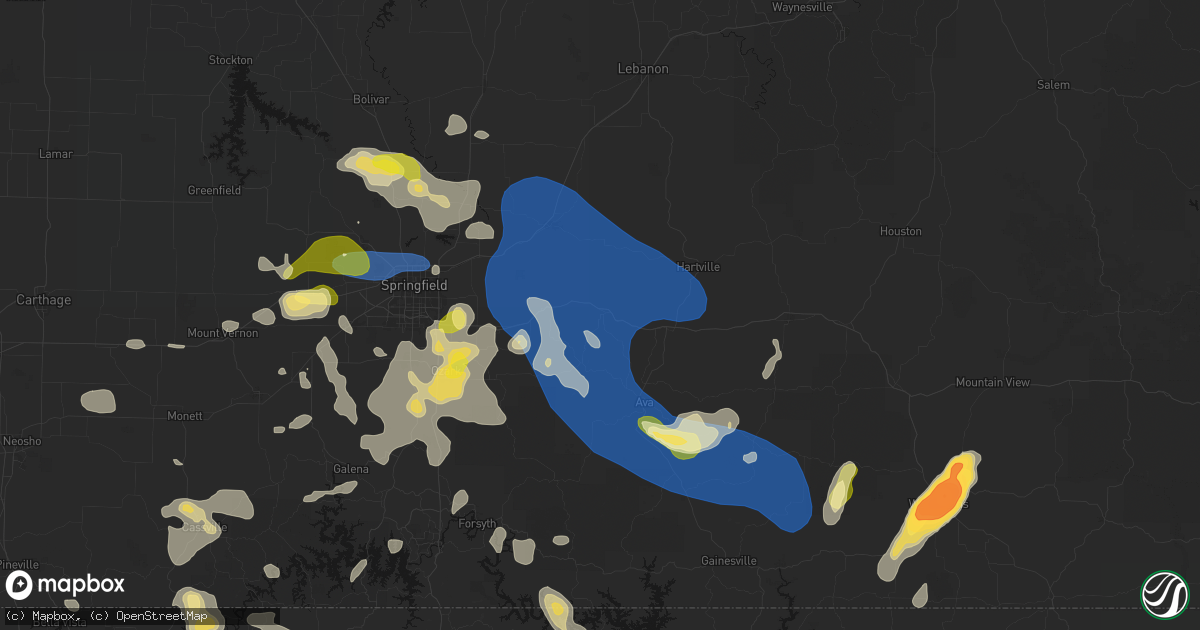 Hail map in Seymour, MO on August 6, 2026