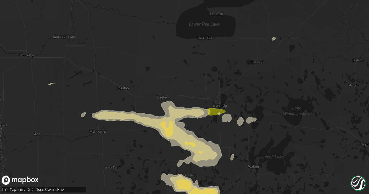 Hail map in Shevlin, MN on August 6, 2026