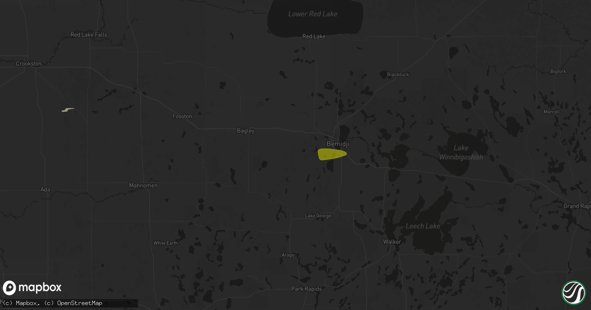 Hail map in Solway, MN on August 6, 2026