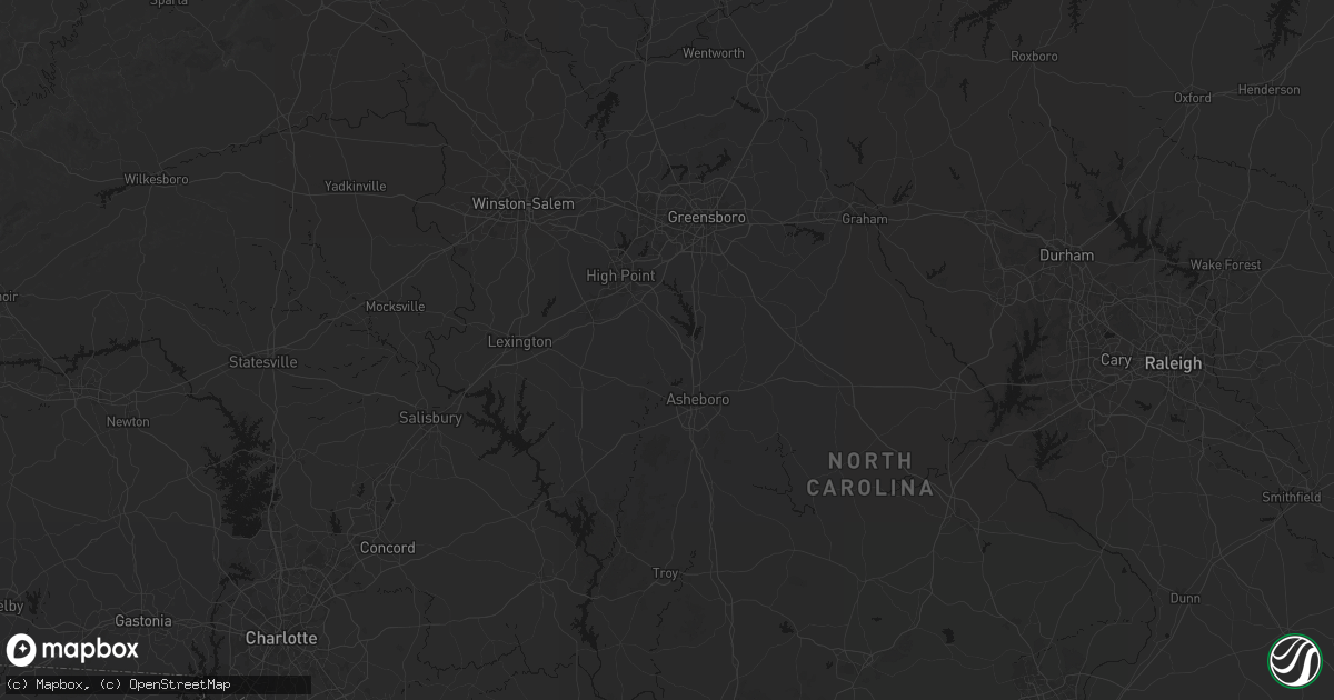 Hail map in Sophia, NC on August 6, 2026