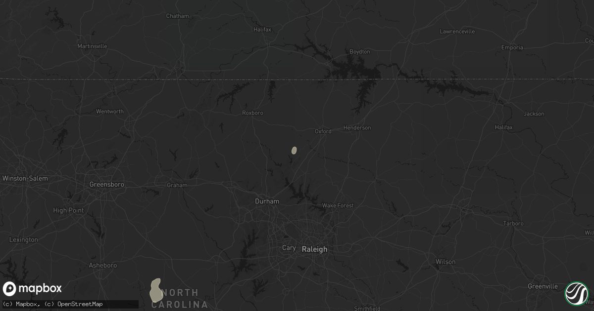 Hail map in Stem, NC on August 6, 2026