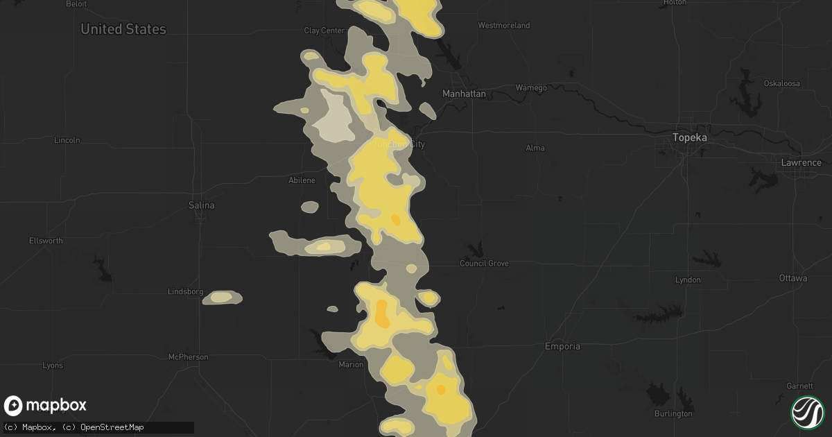 Hail map in White City, KS on August 6, 2026