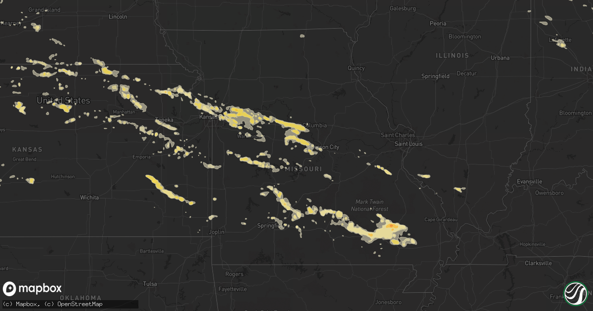 Hail map in South Dakota on August 7, 2011
