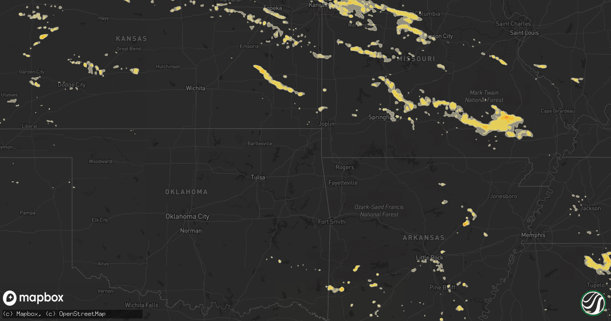 Hail map on August 7, 2011