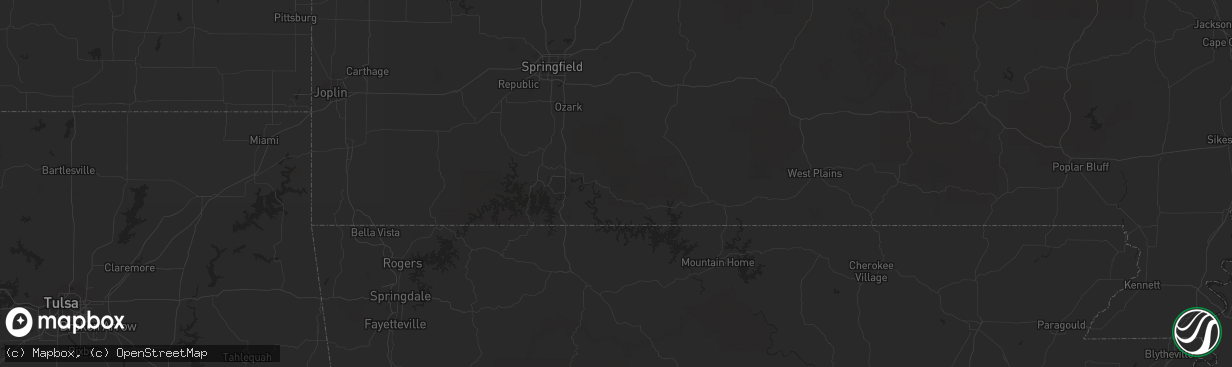 Hail map in Edmond, OK on August 7, 2012