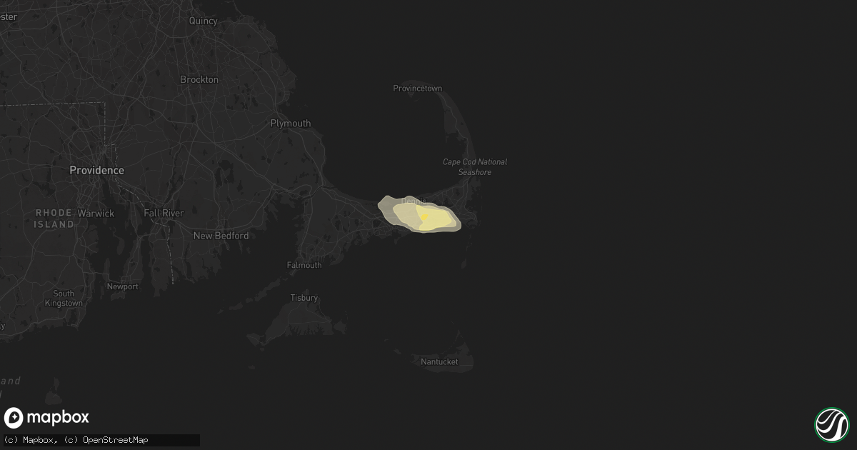 Hail map in Dennis Port, MA on August 7, 2014