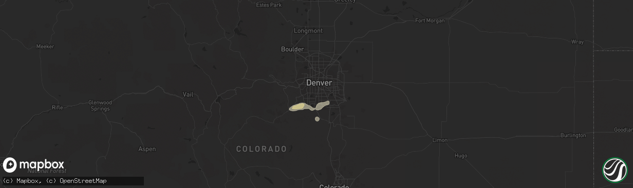 Hail map in Englewood, CO on August 7, 2014