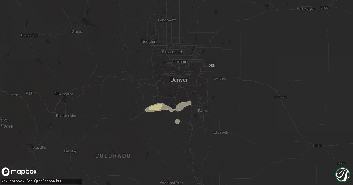 Hail map in Englewood, CO on August 7, 2014