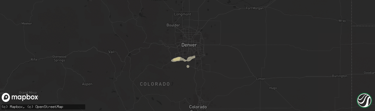 Hail map in Littleton, CO on August 7, 2014