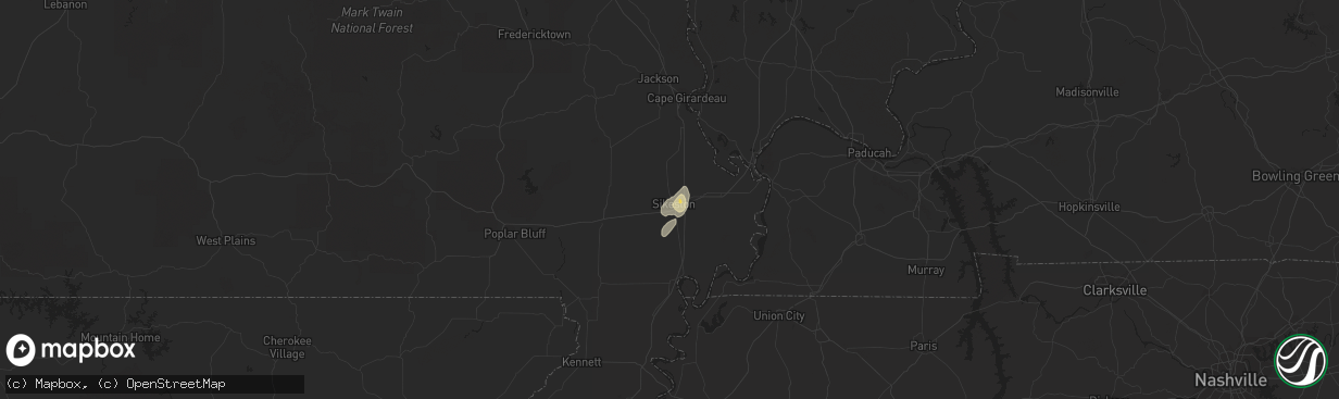 Hail map in Sikeston, MO on August 7, 2014