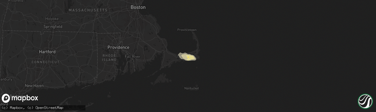 Hail map in South Dennis, MA on August 7, 2014