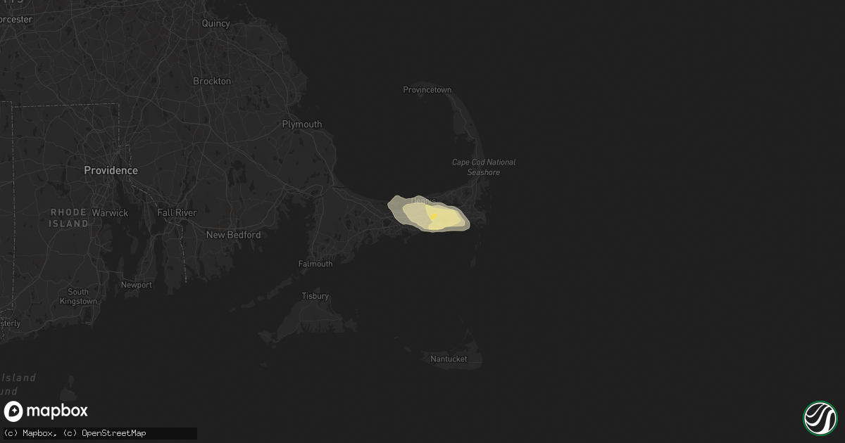 Hail map in South Yarmouth, MA on August 7, 2014