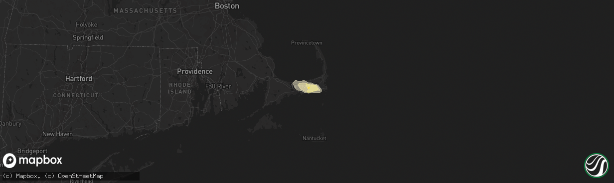 Hail map in West Dennis, MA on August 7, 2014