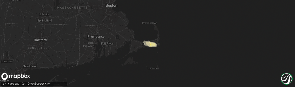 Hail map in Yarmouth Port, MA on August 7, 2014