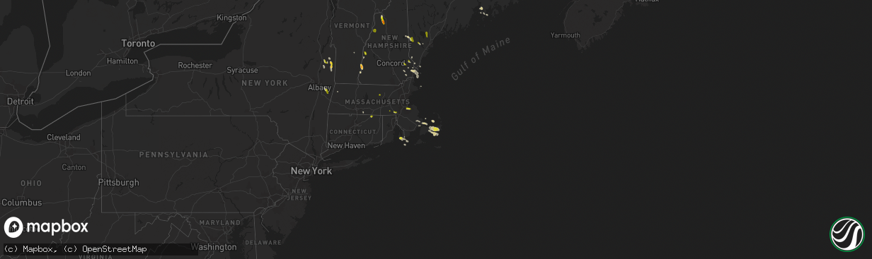 Hail map on August 7, 2014