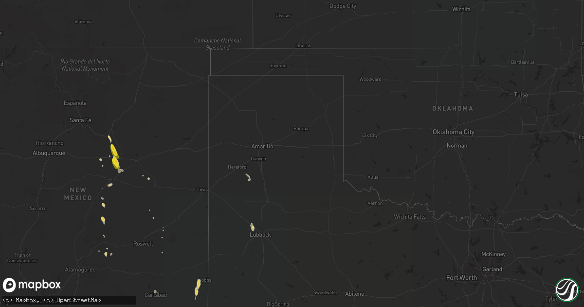 Hail map on August 7, 2017