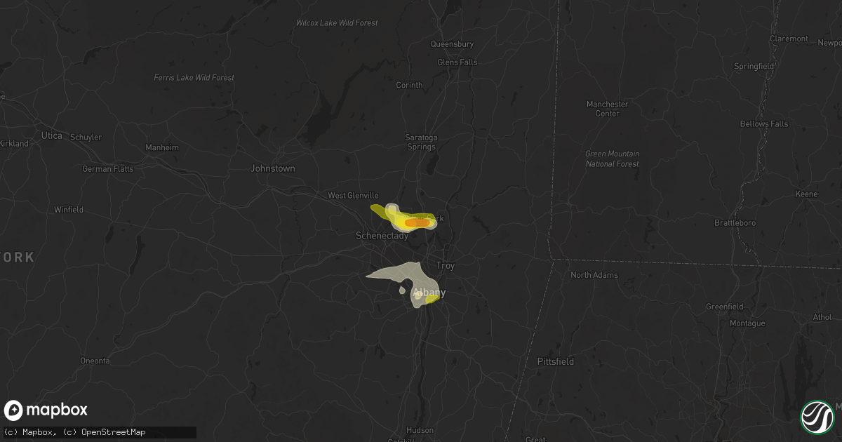 Hail map in Clifton Park, NY on August 7, 2018