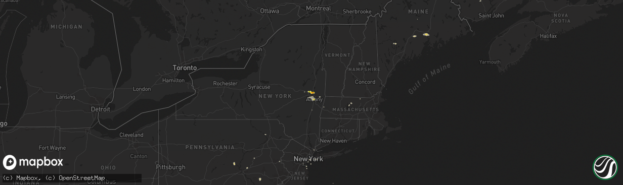 Hail map on August 7, 2018