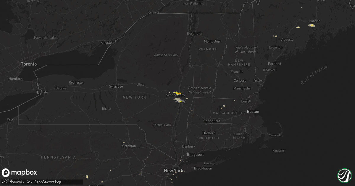 Hail map on August 7, 2018