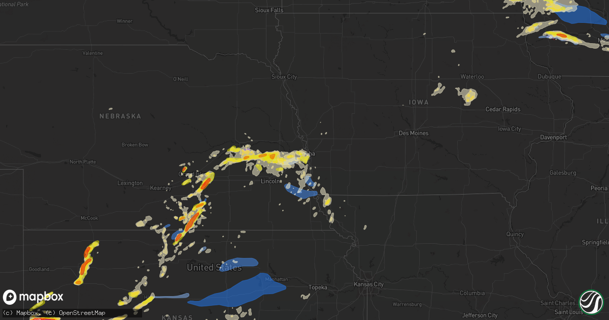 Hail map on August 7, 2021