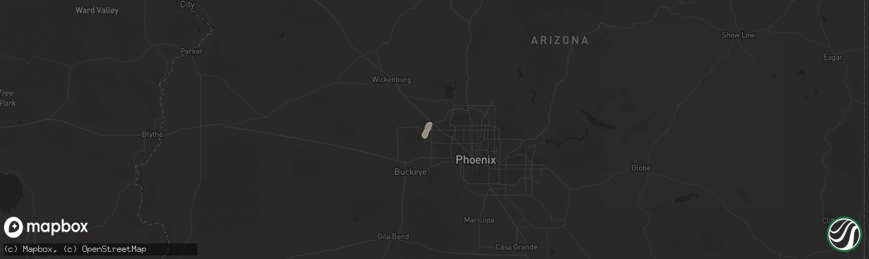 Hail map in Surprise, AZ on August 7, 2022