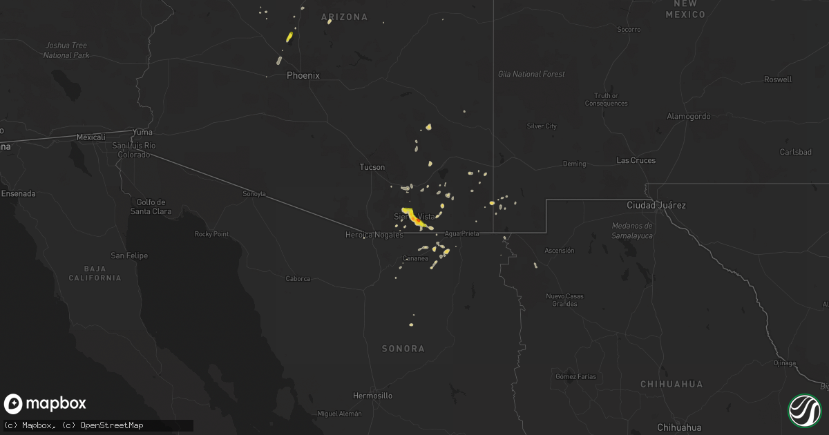 Hail map on August 7, 2022