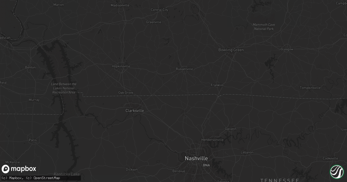Hail map in Frankfort, KY on August 7, 2023