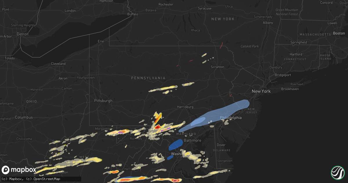 Hail Map in Pennsylvania on August 7 2023 HailTrace