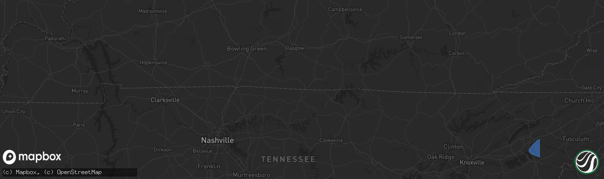 Hail map in Selmer, TN on August 7, 2023