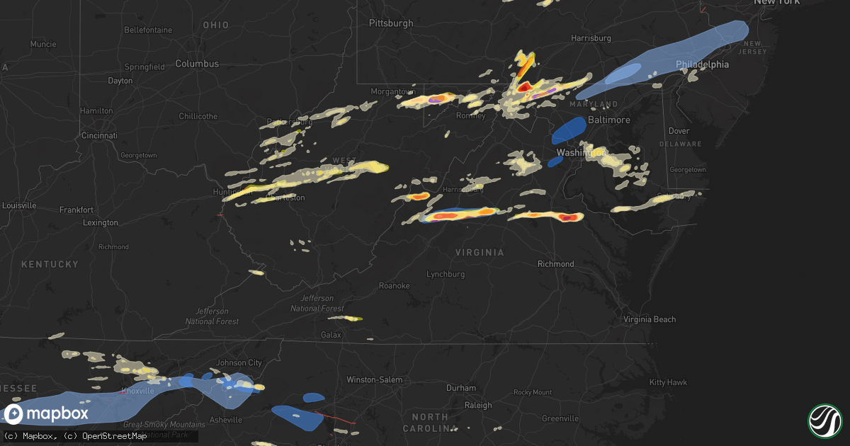 Hail Map in Virginia on August 7 2023 HailTrace