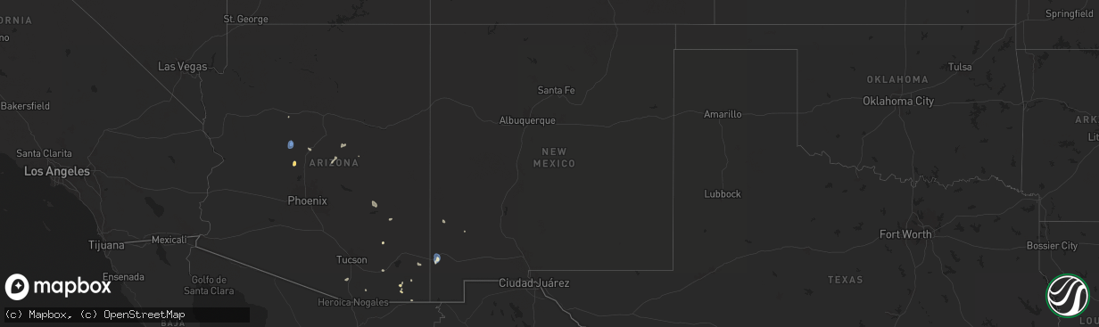 Hail map in New Mexico on August 7, 2024