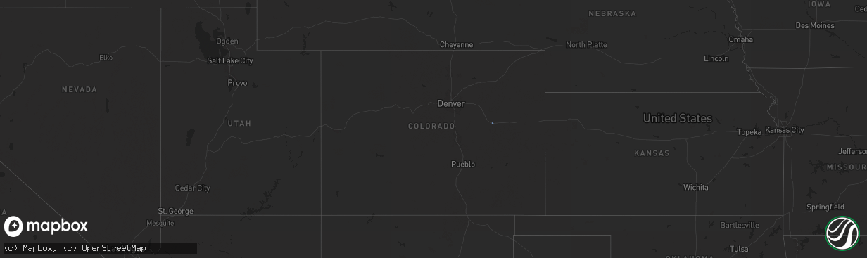 Hail map in Colorado on August 7, 2025