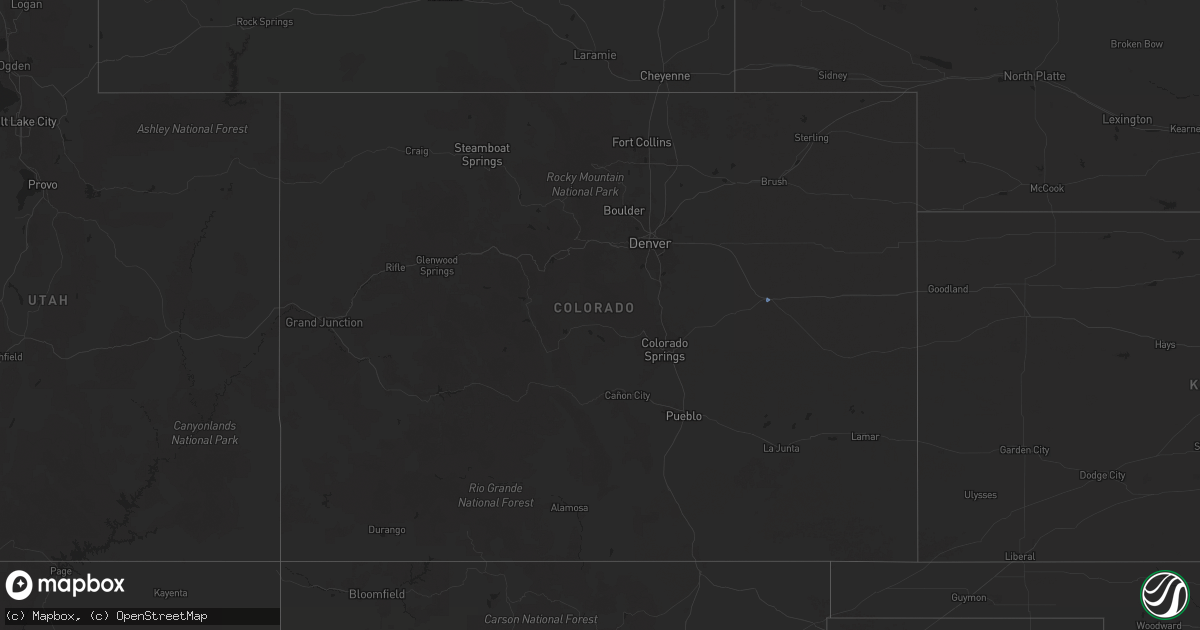Hail map in Colorado on August 7, 2025
