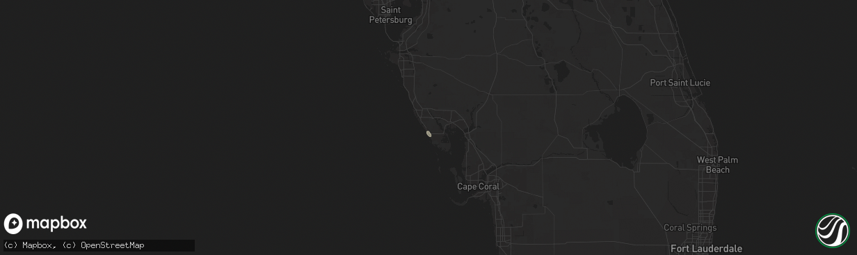 Hail map in Englewood, FL on August 7, 2025