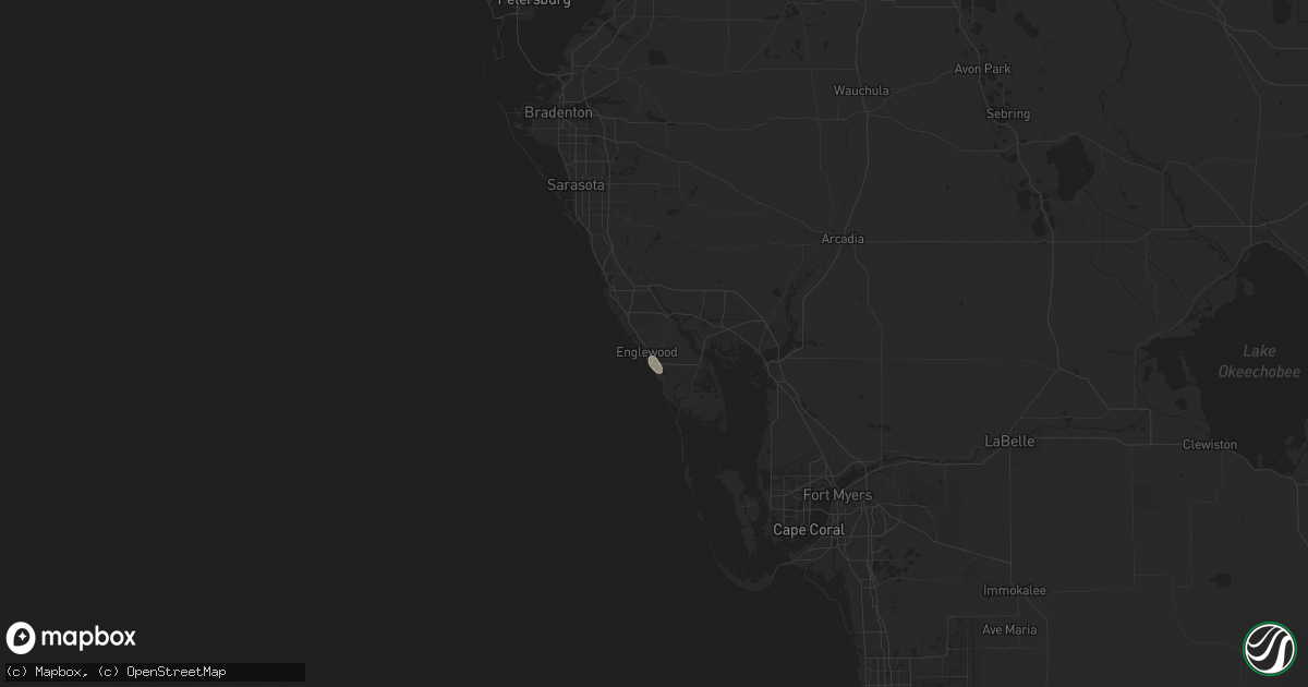 Hail map in Englewood, FL on August 7, 2025