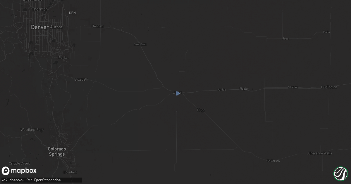 Hail map in Limon, CO on August 7, 2025