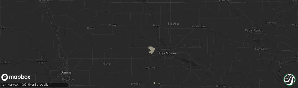 Hail map in Minburn, IA on August 7, 2025