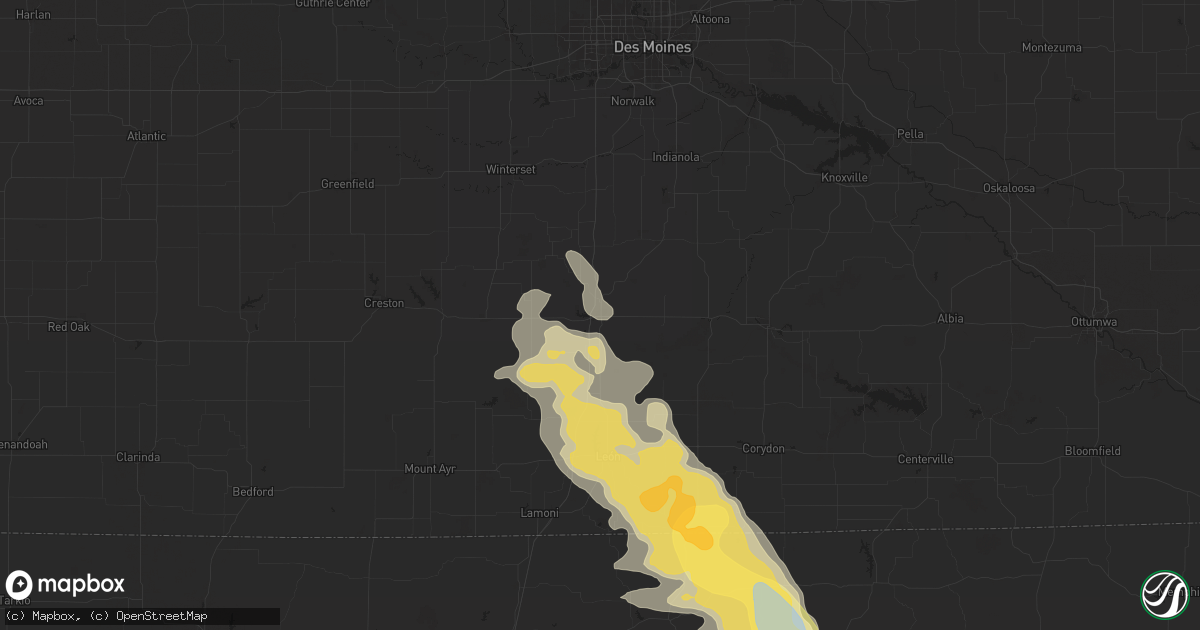 Hail map in Osceola, IA on August 7, 2025