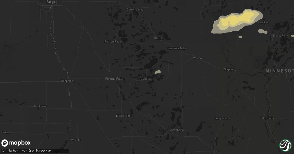Hail map in Battle Lake, MN on August 7, 2026
