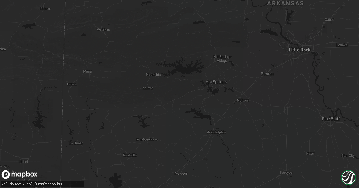 Hail map in Bonnerdale, AR on August 7, 2026