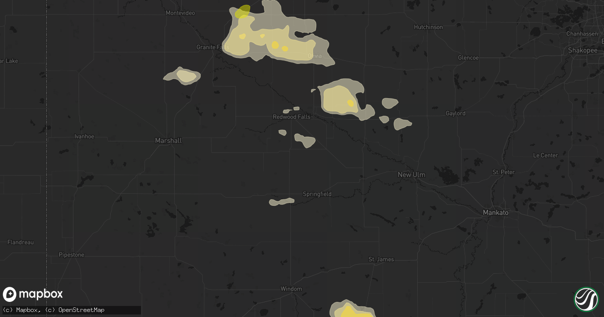 Hail map in Clements, MN on August 7, 2026
